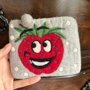 wool felt wallet, card bag, storage bag, unisex